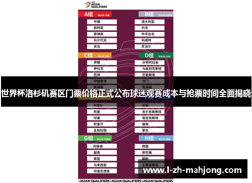世界杯洛杉矶赛区门票价格正式公布球迷观赛成本与抢票时间全面揭晓